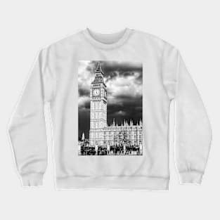 Storm Clouds Gather over Big Ben and the Houses of Parliament Crewneck Sweatshirt